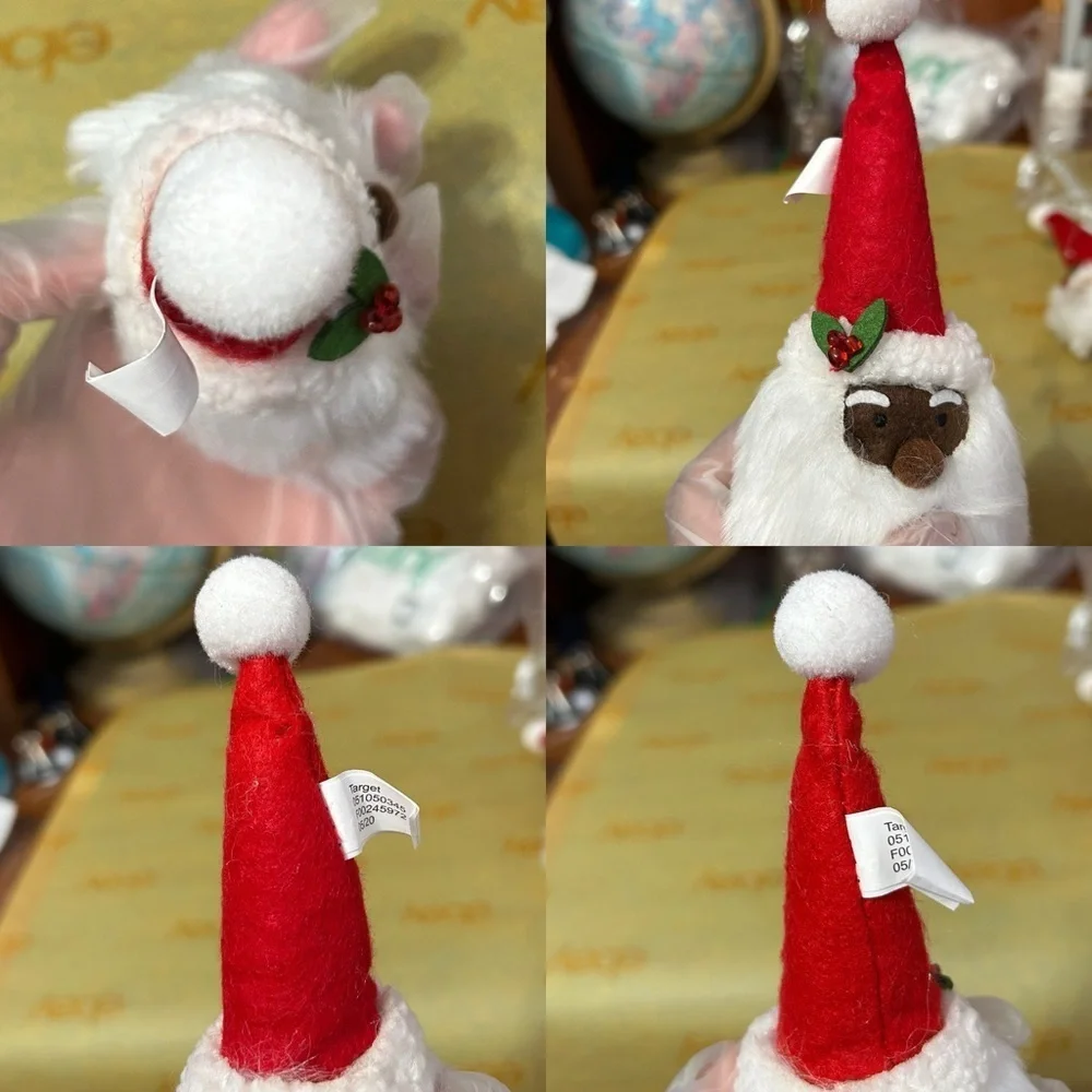 Black And White Santa With Sant Hats Christmas Ornaments - Set Of 2 - “Solon”